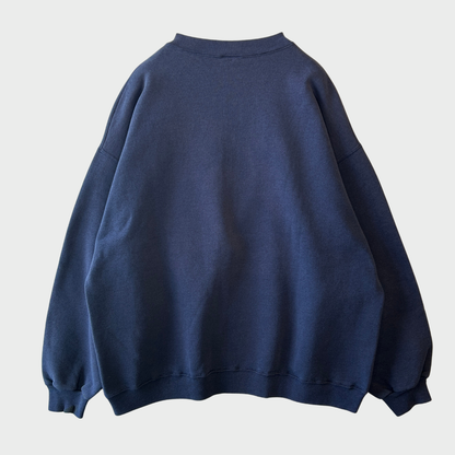 90's MALCOM X マルコム プリントスウェット フェード ネイビー/A8210S-SO