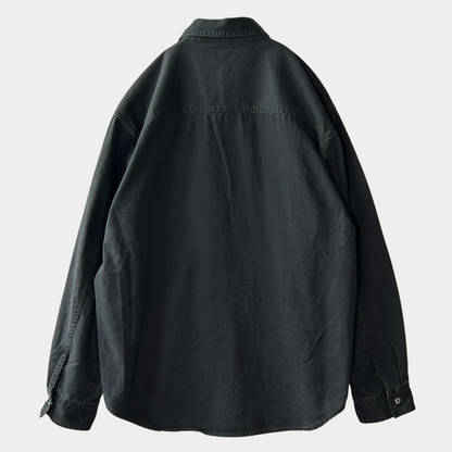 00's LEVI'S JEANS black cotton shirt リーバイス ブラック コットンシャツ (L)/B2956SH-SO
