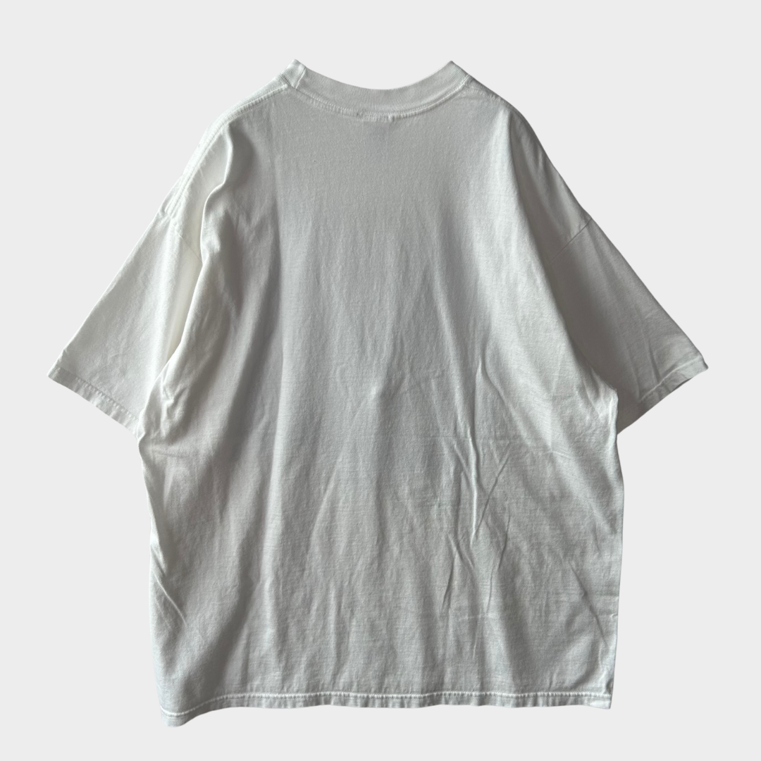 90's MICKEY INC Walt Disney World ラメ入りプリントTシャツ 白 (XL)/B2049T-SO