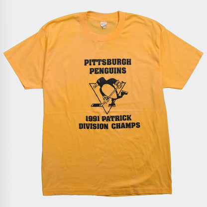 90's PITTSBURGH PENGUINS Tシャツオレンジ(XL)/A2966T-S