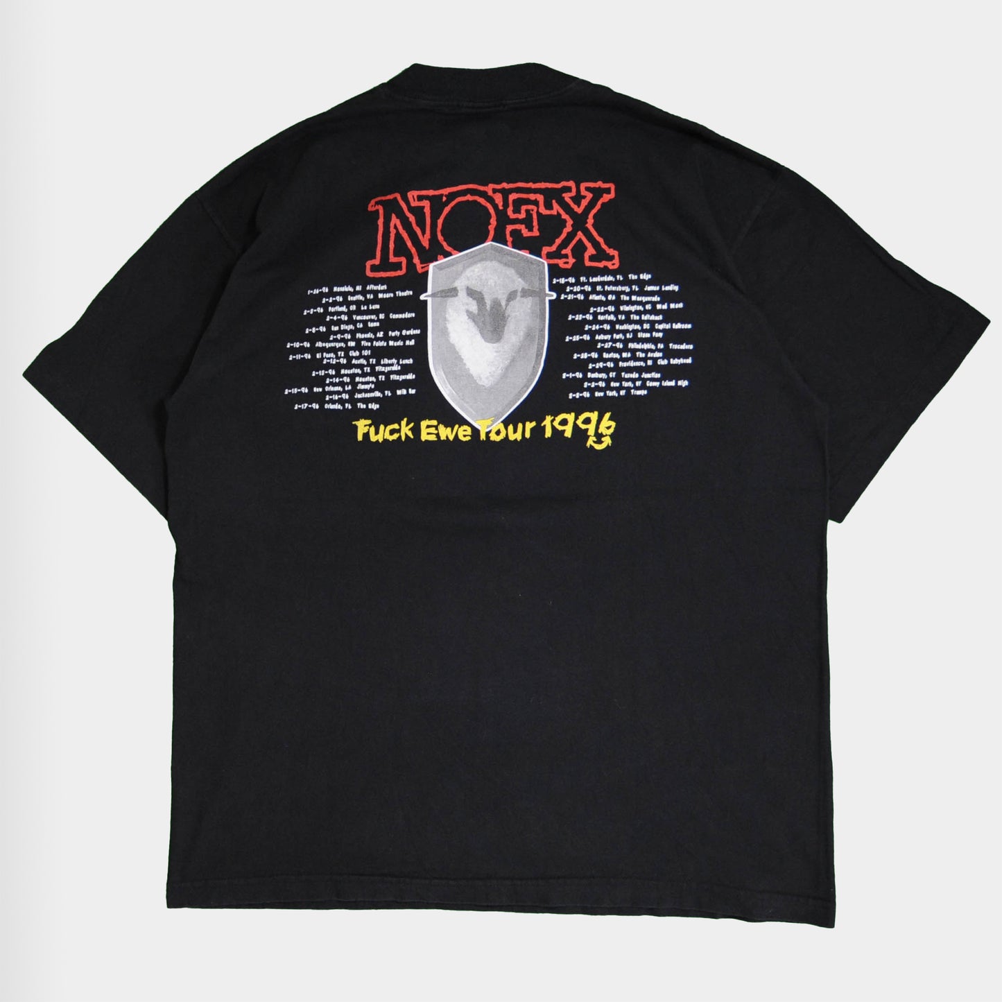 90's NOFX ツアーTシャツ 黒 (XL)/A4013T-SO