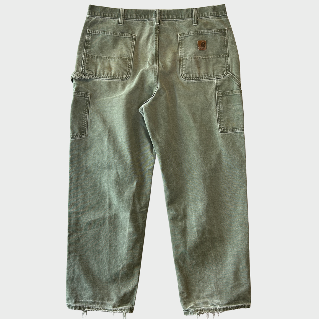 00's Carhartt カーハート ダックペインターパンツ モスグリーンB11 00's Carhartt カーハート ダックペインターパンツ モスグリーンB11