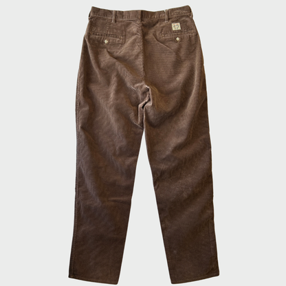90's Polo ラルフローレン"POLO CORDS" ２タックコーデュロイパンツ USA製 ブラウン/A9134P-SO