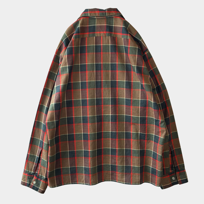 60's Van Heusen  コットン/ポリ混紡 オープンカラーシャツ (L)/C0747SH-SO