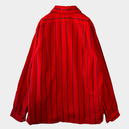 60's Sir Pendleton ペンドルトン ウールストライプシャツ レッド/ネイビー(L)/C0374SH-SO