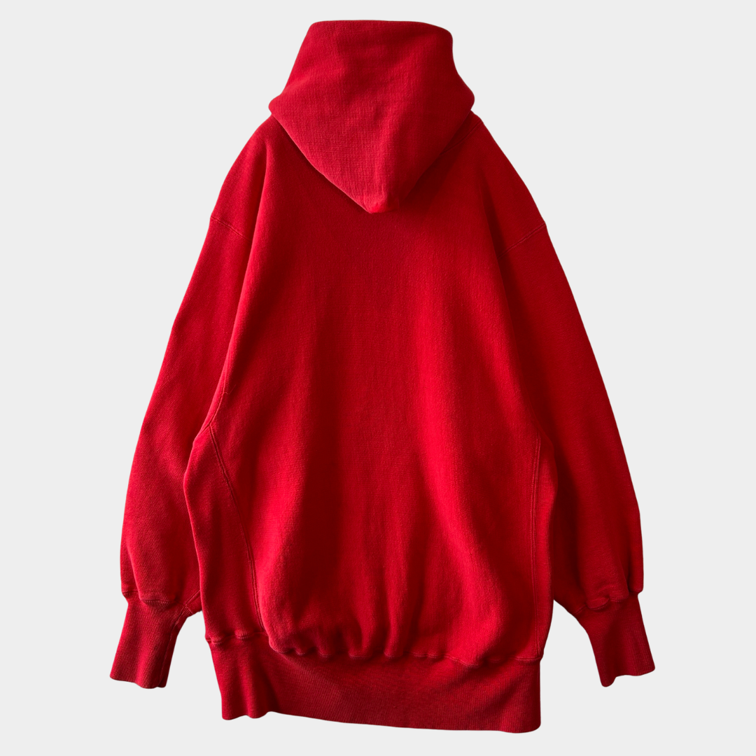 70's Champion Reverse Weave リバースウィーブ 単色タグ ３段プリント スウェットフーディー パーカー (L)/C1091R-SO