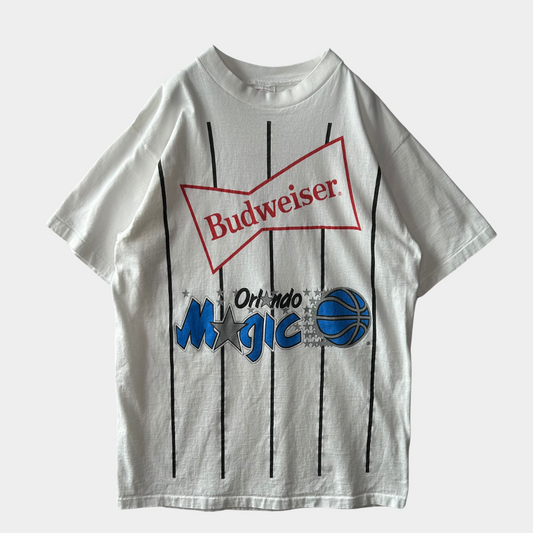 90's DELTA Orland Magic Budweiser Tシャツ NBA 白(XL)/B2078T-SO