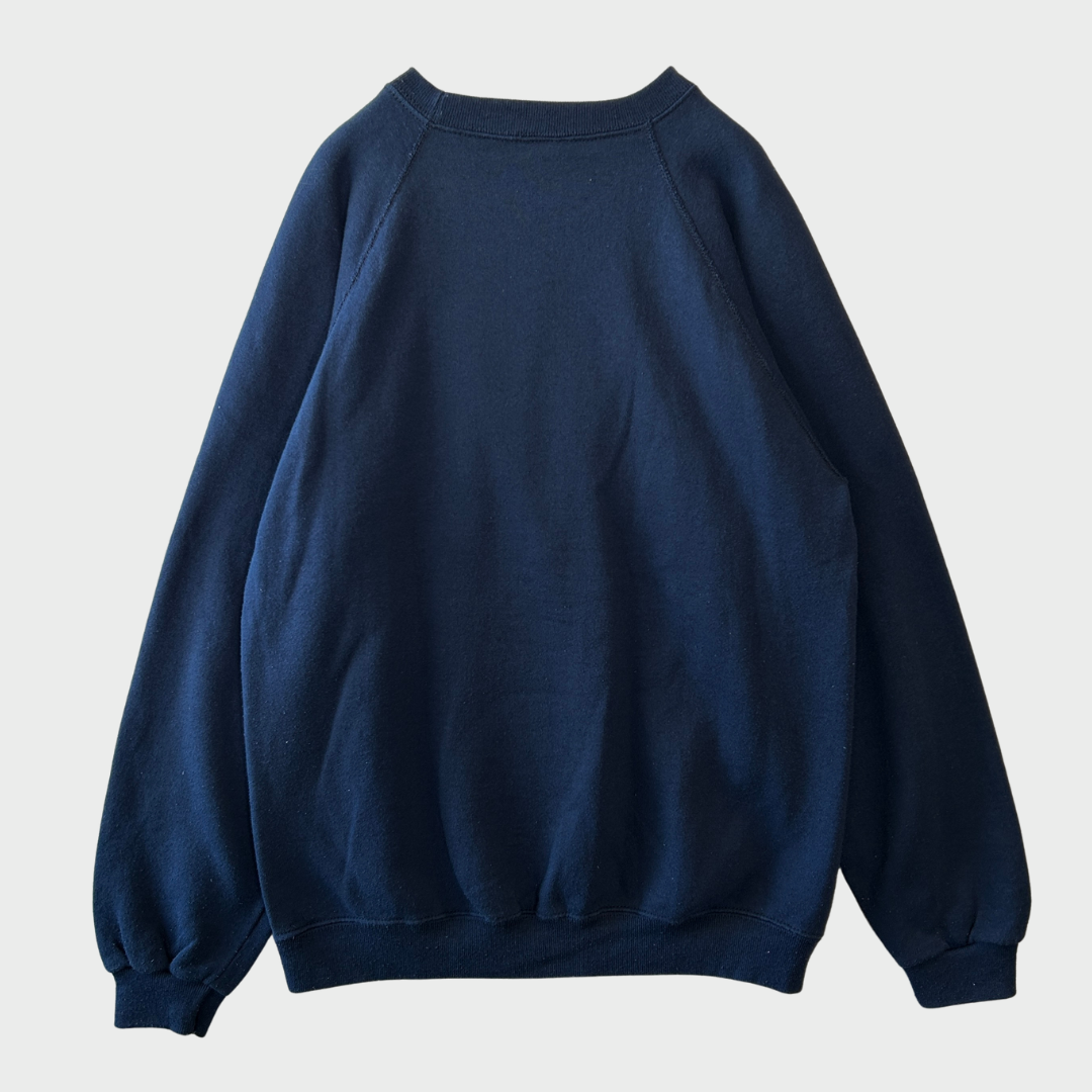 90's Soffe Sweats NAVY ラグランスウェット ミリタリー  紺 (L)/A8537S-SO