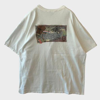 90's NIKE acg VIA AIR MAIL アートTシャツ 白 (XL)/B2787T-SO