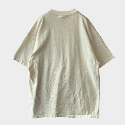90's Hanes NEW YORK 農作物 野菜Tシャツ ベージュ (L)/A7155T-SO