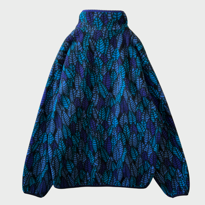90's Patagonia パタゴニア スナップT リーフ柄 ブルー USA製(L)/A9886F-SO