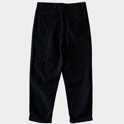 00's preswick&moore タック入り コーデュロイパンツ 黒 (w34)/B4415P-SO