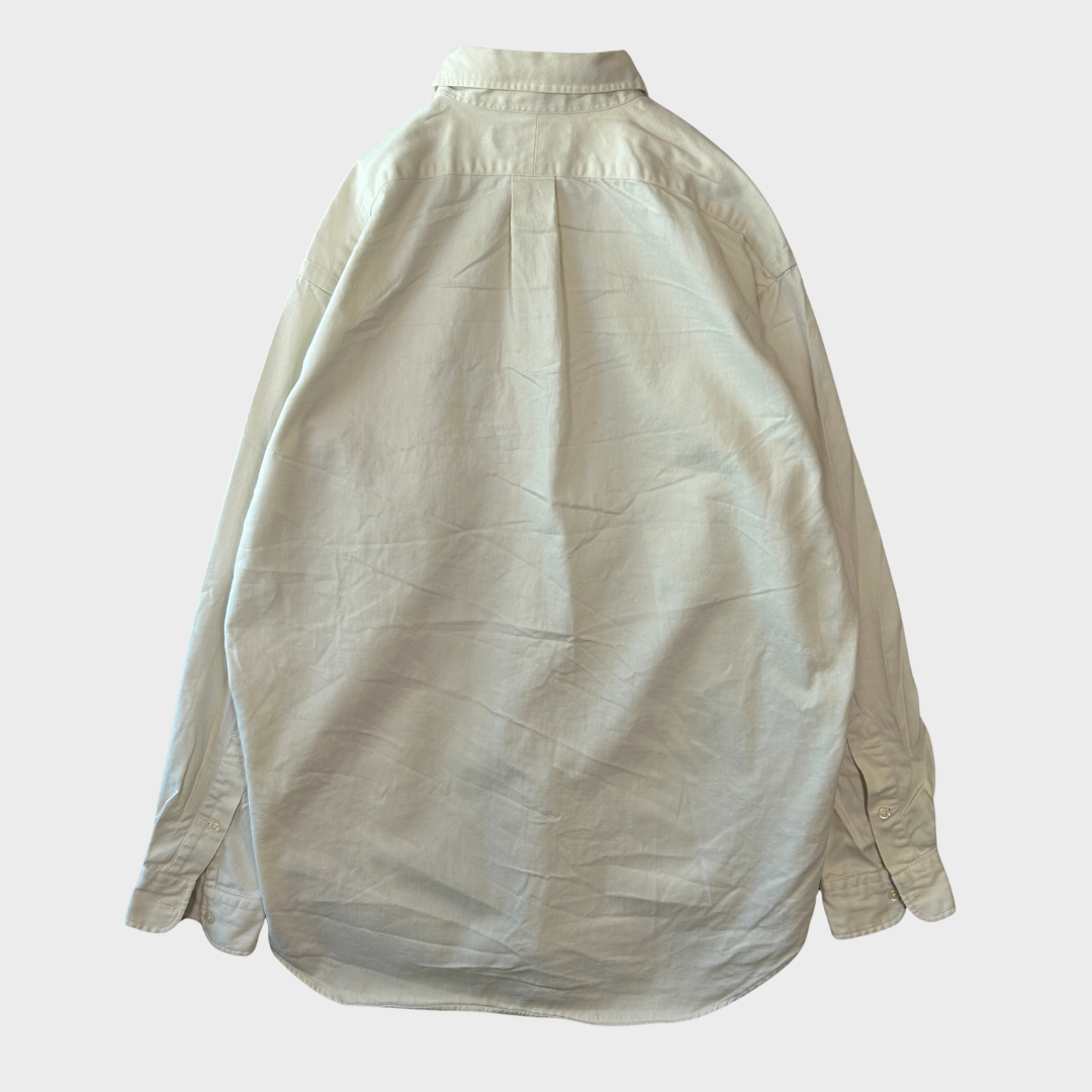 00's Ralph Lauren ラルフローレン 無地シャツ 白 (L)/A7926S-SO