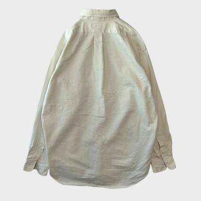 00's Ralph Lauren ラルフローレン 無地シャツ 白 (L)/A7926S-SO