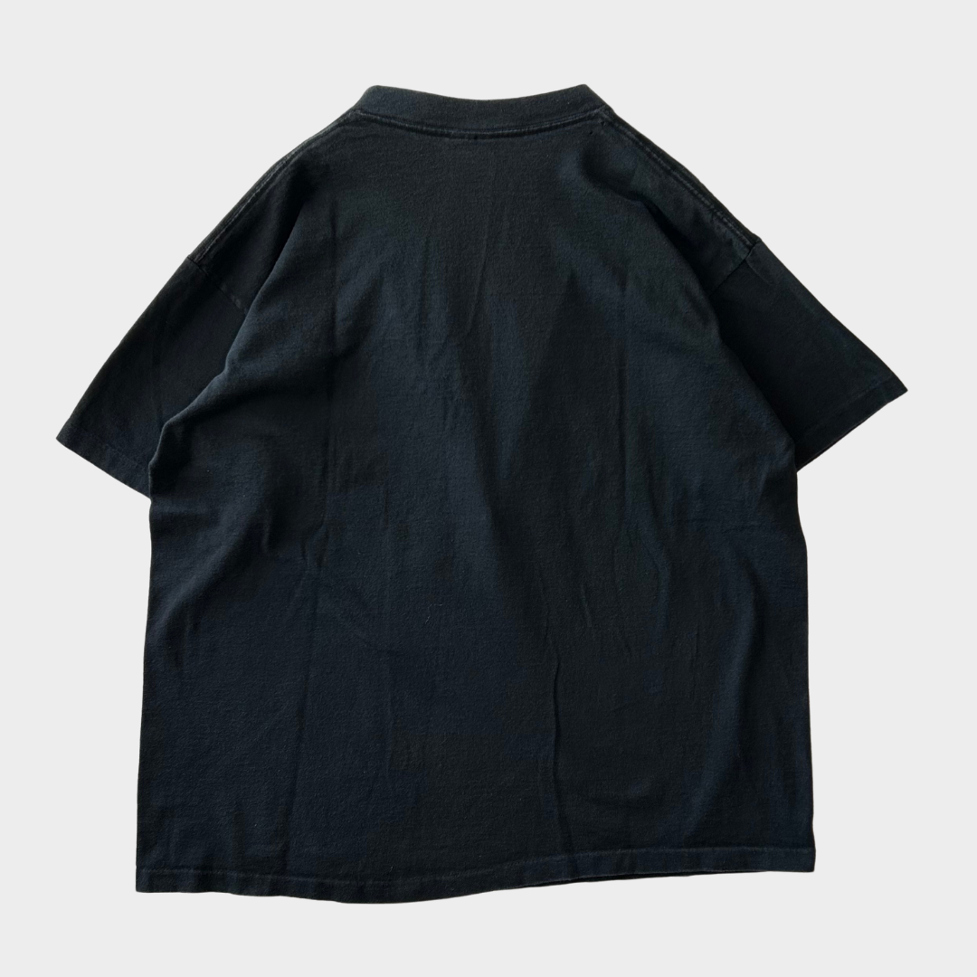 90's LIVING EPISTLES メッセージプリントTシャツ 黒 (XL)/A6419T-SO
