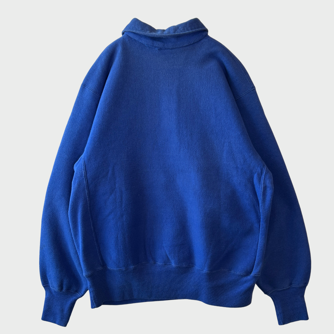 90's Champion Reverse weave リバースウィーブ BUCKNELL スナップスウェット チンスト 青 (L)/A5864R-SO