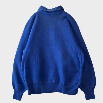 90's Champion Reverse weave リバースウィーブ BUCKNELL スナップスウェット チンスト 青 (L)/A5864R-SO