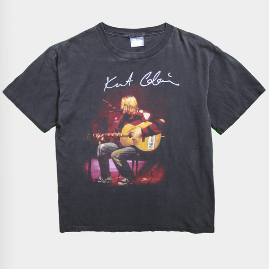 90's KURT COBAIN Live Photo Tシャツ(L)/A3046T-S