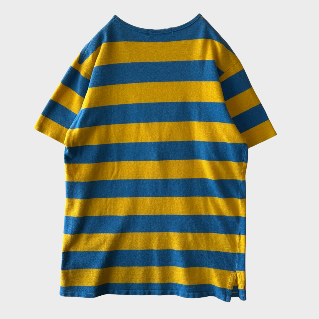 90's Ralph Lauren ラルフローレン ボーダーTシャツ 青・黄色 (M) B2027T-SO