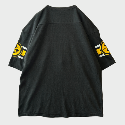 80's Champion チャンピオン トリコタグ NFL PITTSBURGH STEELERS フットボールTシャツ ブラック (XL) /A7469T-SO