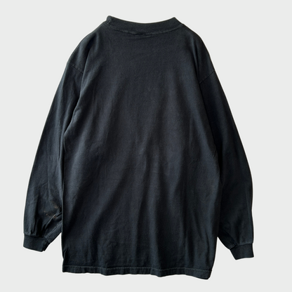 90's SUN Warner Bros バッグスバニー&タスマニアンデビル ロングTシャツ 黒 (M)/B2534T-SO