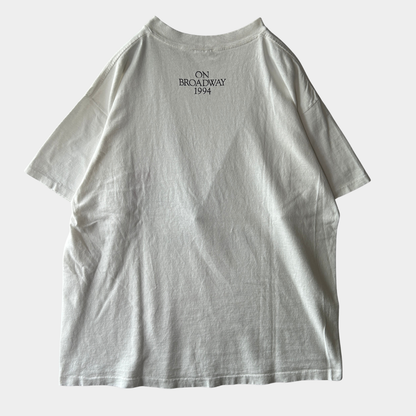 90's ディズニー 美女と野獣 ミュージカルTシャツ 白 (サイズ不明)/C1051T-SO