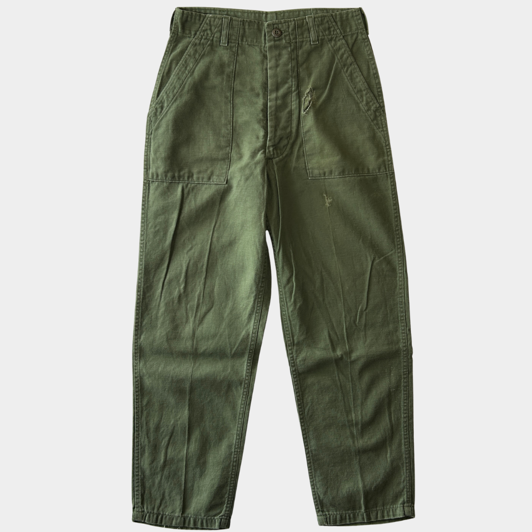 70's U.S.ARMY OG-107 Utility Pants バイカーパンツ 米軍 ミリタリー(30×31)/A6745P-SO