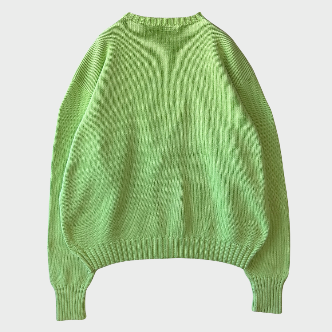 00's Polo by Ralph Lauren ラルフローレン コットンニット 黄緑 (サイズ不明)/A8498K-SO