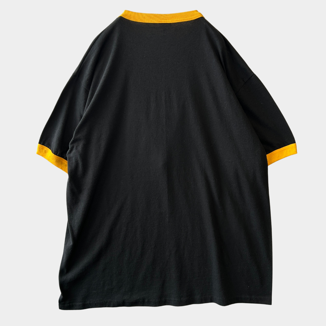 00's AUGUSTA リンガーTシャツ DURRY ブラック/イエロー (XL)/C0705T-SO