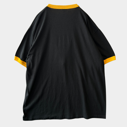 00's AUGUSTA リンガーTシャツ DURRY ブラック/イエロー (XL)/C0705T-SO