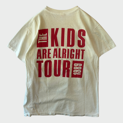 80's  Hanes  THE WHO  "The kind ARE ALRIGHT TOUR 1989"  バンドTシャツ 白 L /A7618T-SO