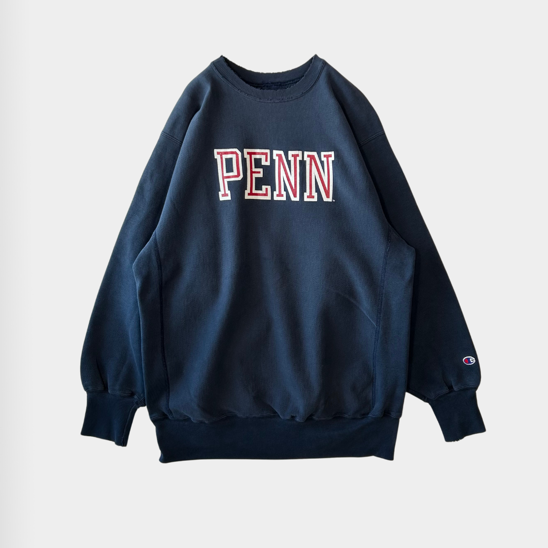 90's Champion Reverse Weave リバースウィーブ スウェット PENN 紺