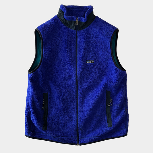 90's Patagonia パタゴニア 初期型レトロx フリースベスト ブルー(XXL)/C0099V-SO