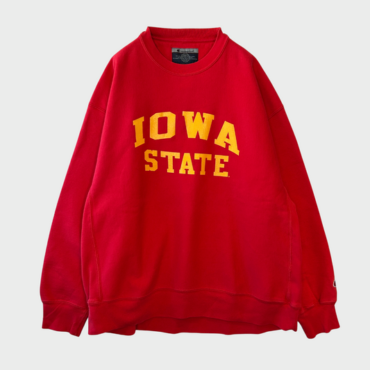 00's  Campion PREMIUM REVERSE WEAVE リバース IOWA STATE スウェット 赤 XL /A8149S-SO