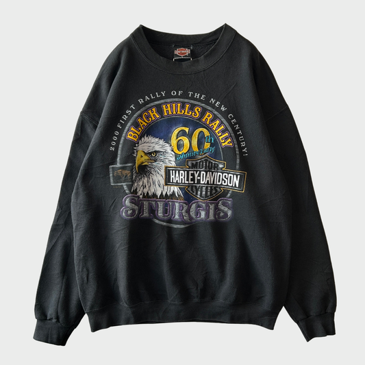 00's Harley-Davidson ハーレーダビッドソン 第60回 スタージス・モーターサイクル・ラリー オリジナル スウェット ブラック(L)/C0302R-SO