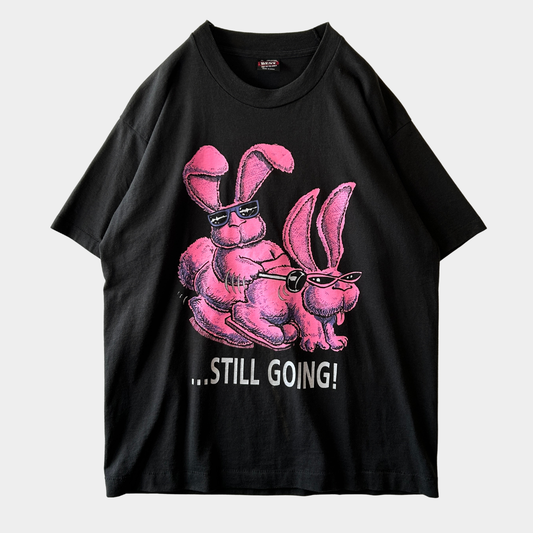 90's Energizer "Energizer Bunny" エナジャイザー・バニー 企業Tシャツ 乾電池 ライト 黒(L)/C1083T-SO