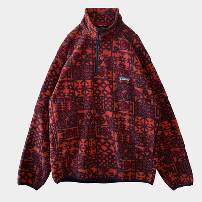 90's Patagonia パタゴニア スナップT ”Ghana Gourds"  民族柄フリース (M)/C0089F-SO