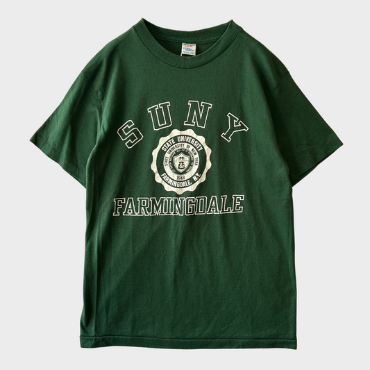 80's Champion SUNY FARMINGDALE カレッジTシャツ トリコ 緑(L)/A7306T-SO