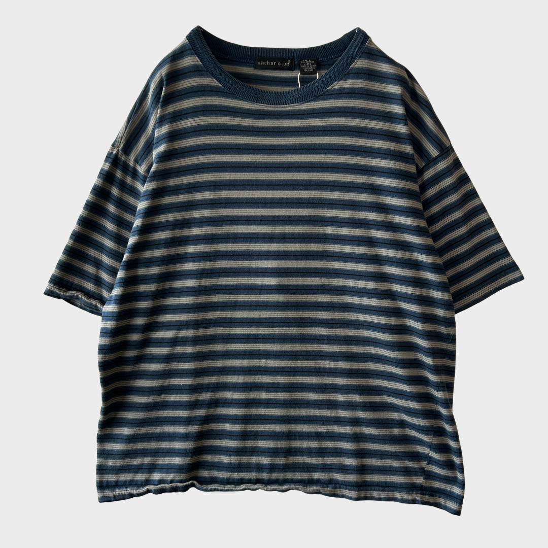00's anchor blue ボーダーTシャツ ネイビー (L) B4017T-SO