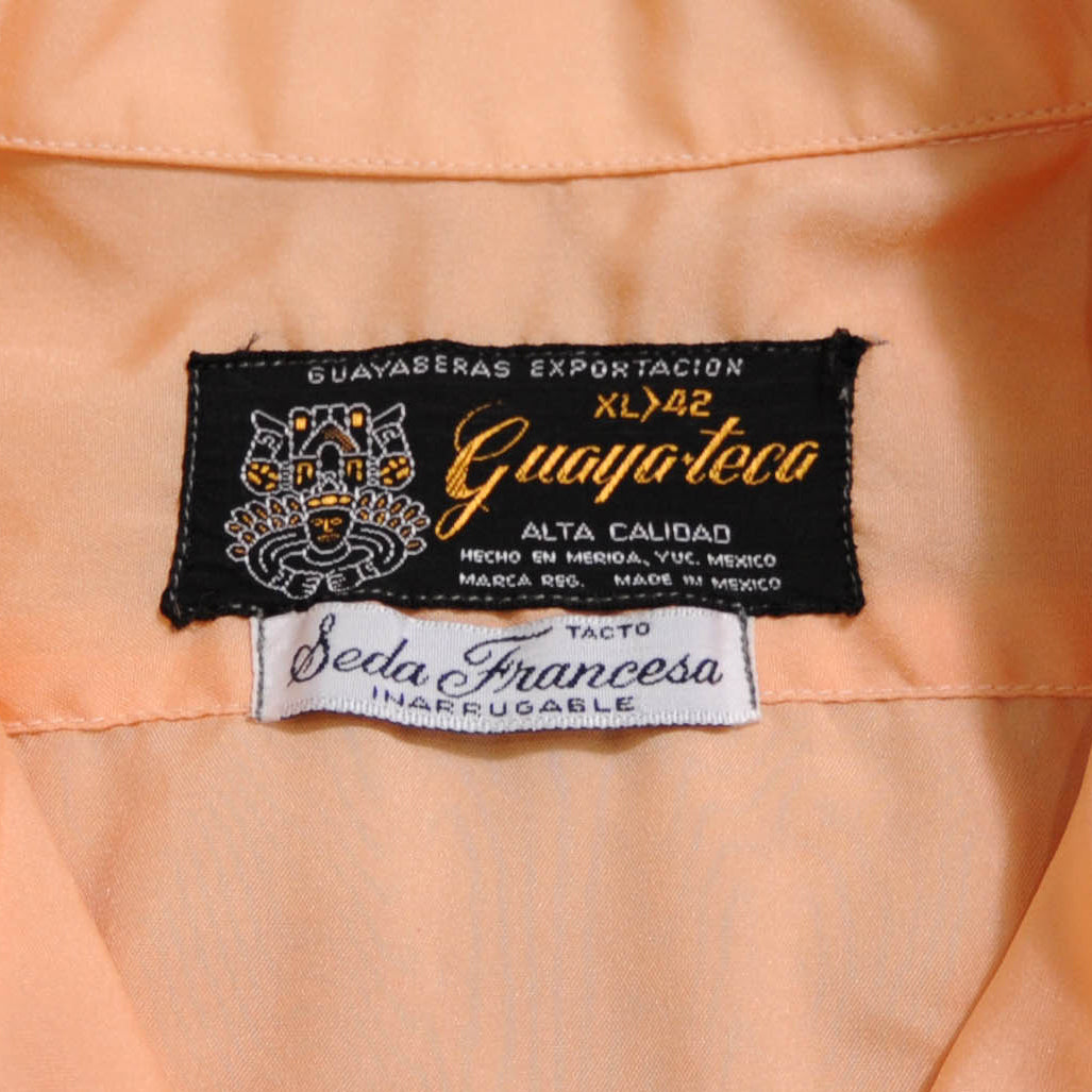 Guaya・teca キューバシャツ サーモンピンク (XL)/A3571SH-SO