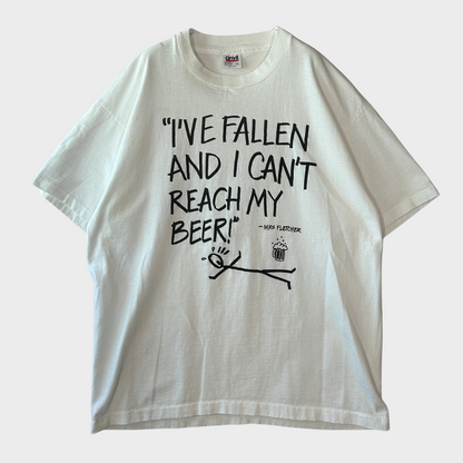 90's anvil Crazy Man アルコールTシャツ シングルステッチ 白 (XL)/B2797T-SO