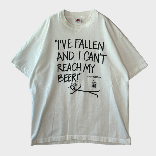 90's anvil Crazy Man アルコールTシャツ シングルステッチ 白 (XL)/B2797T-SO