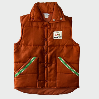 80's Upstream アメリカンオレンジパファーベスト オレンジ (M)/A9612V-SO