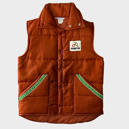 80's Upstream アメリカンオレンジパファーベスト オレンジ (M)/A9612V-SO