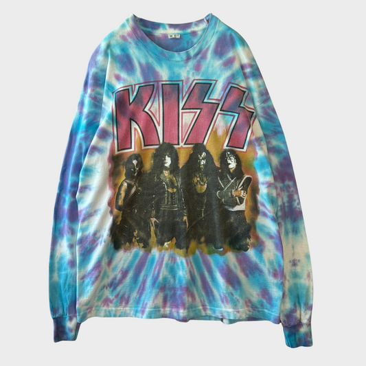 90's Fruit Of The Loom KISS バンドTシャツ 白紫水色 (XXL)/A6978T-SO