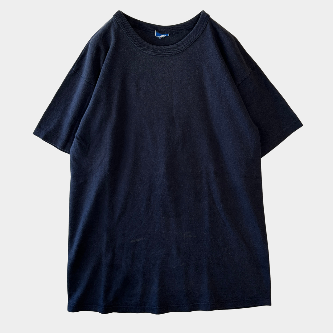 90's Champion 無地Tシャツ ネイビー 目無し /C1368T-SO