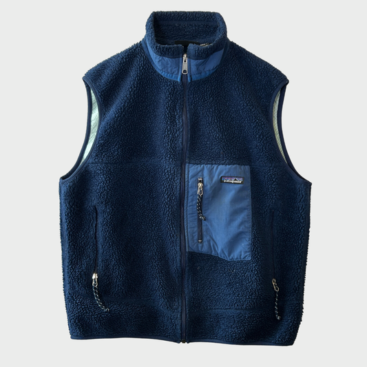 90's Patagonia retro x vest パタゴニア レトロ X ベスト フリース ネイビー (L)/A1516V-SO