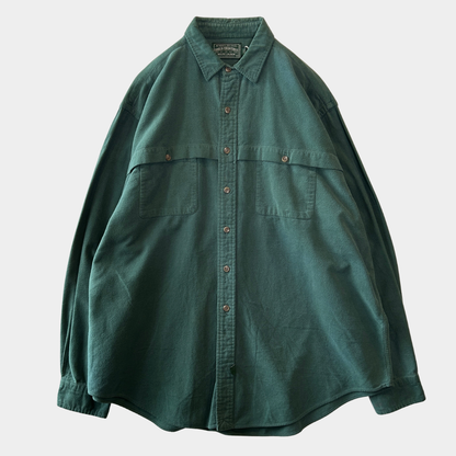 90's Polo Country ポロカントリー シャモアクロスシャツ グリーン(L)/A5313SH-SO