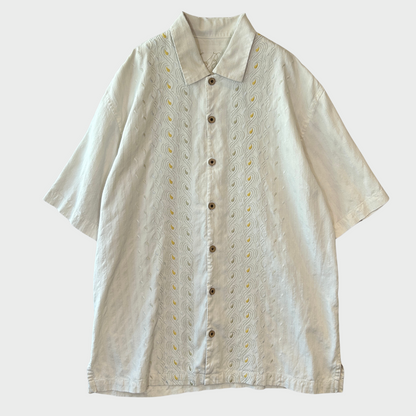 Tommy Bahama 刺繍シルクシャツ (L)/A6607SH-SO