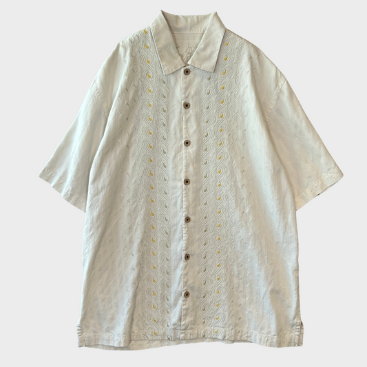 Tommy Bahama 刺繍シルクシャツ (L)/A6607SH-SO